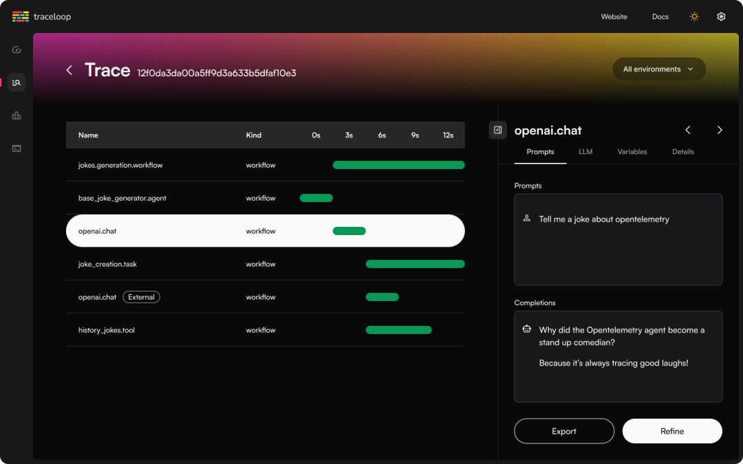 3.1K+ Star！OpenLLMetry：一个开源的LLM应用可观测性工具