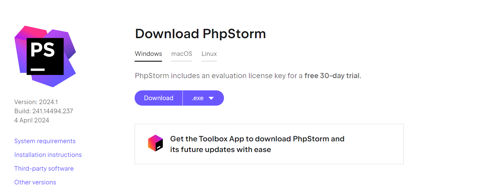 PhpStorm 2024.1 激活破解教程