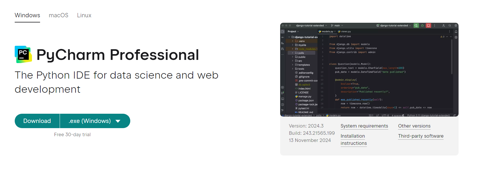 Pycharm 2024.3 最新激活破解教程(附激活码,亲测有效)
